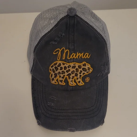 Simply Southern Gray and Gold Mama Hat - Picture 1 of 10